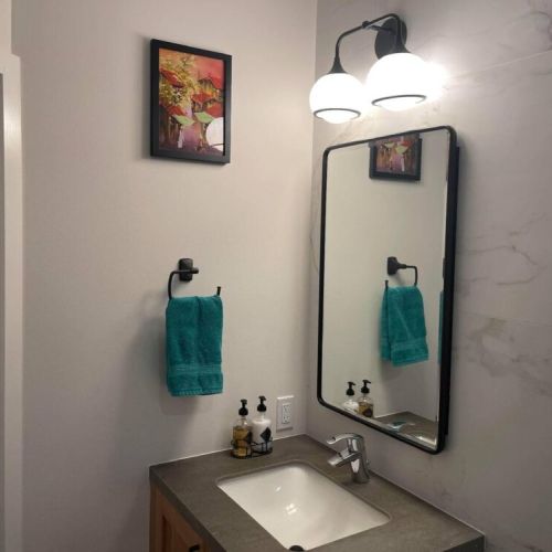 Main floor bathroom (full).  Newly renovated in 2021.