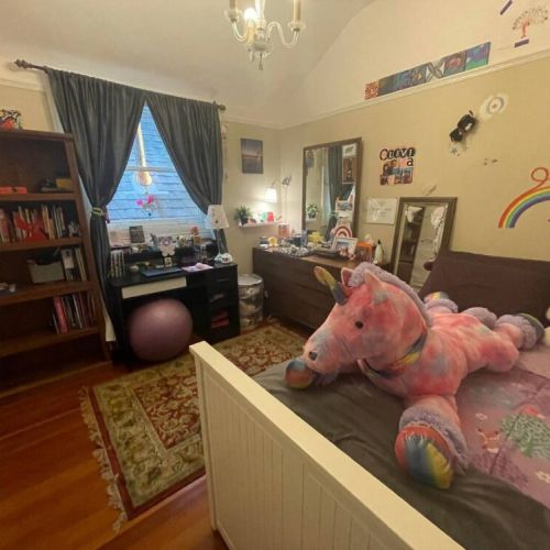 Bedroom 2 - Olivia's bedroom with a twin size bed.  Trundle bed can pull out to be two twins next to eachother, or, essentially, a king