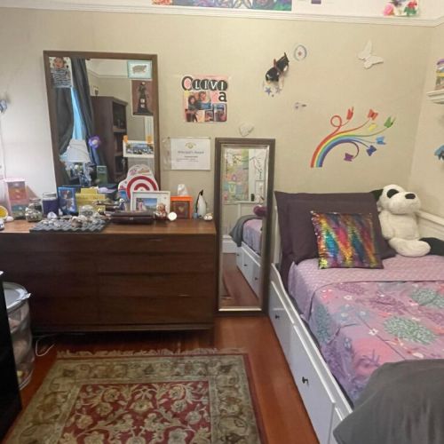 Bedroom 2 - Olivia's bedroom with a twin size bed.  Trundle bed can pull out to be two twins next to eachother, or, essentially, a king